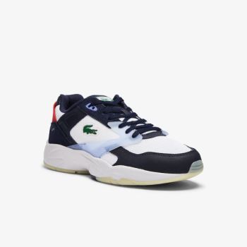 Lacoste Storm 96 Lo Textile and Leather Sneakers Pánské - Tenisky Tmavě Blankyt | CZ-MpQl7Z